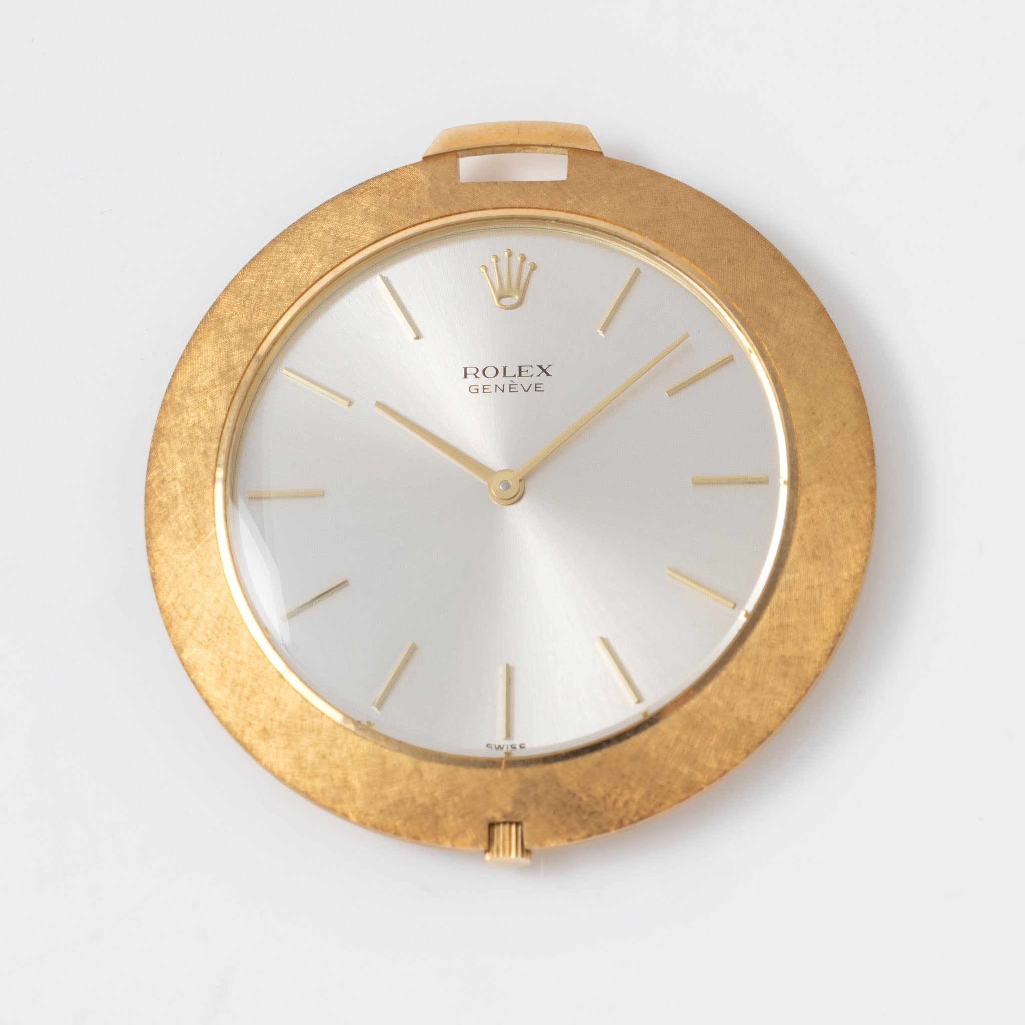 Rolex 18k Yellow Gold Pocket/Pendant Watch ref. 3608 Silver Dial