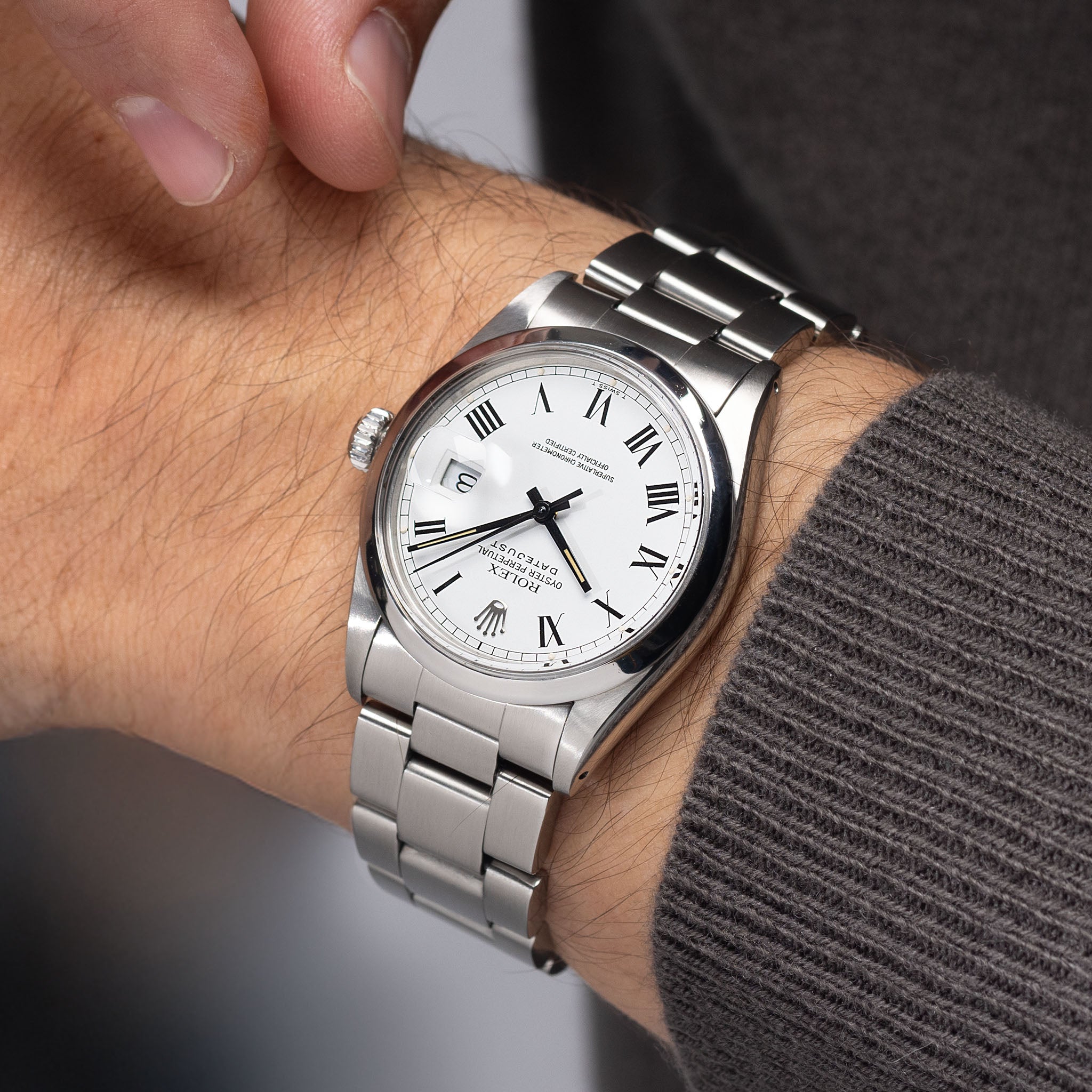 Rolex Datejust white Buckley dial ref 16000