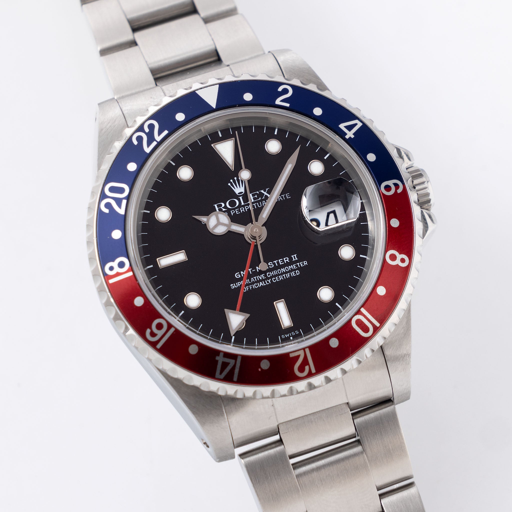 Rolex Gmt-Master II 16710 Swiss Only Dial Box and Paper set Pepsi Insert 