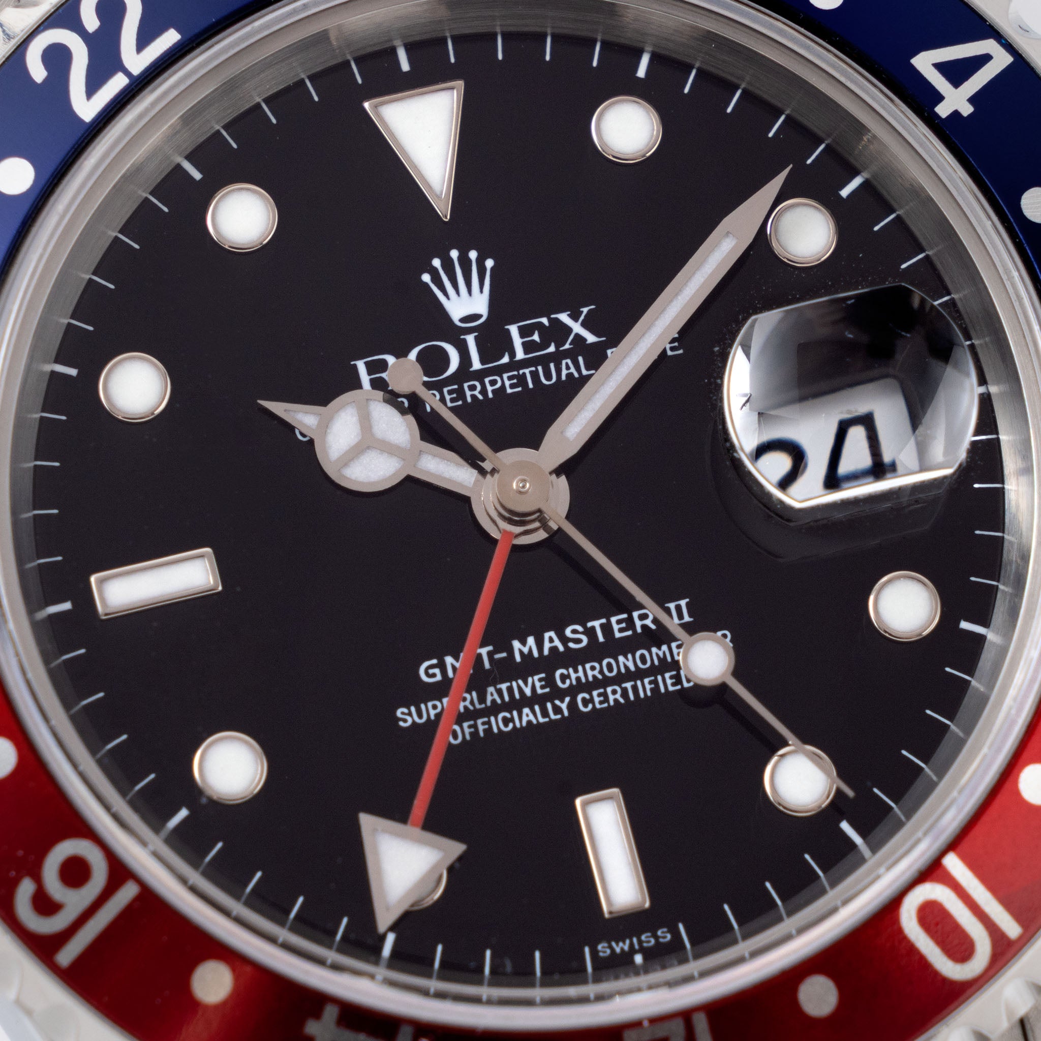Rolex Gmt-Master II 16710 Swiss Only Dial Box and Paper set Pepsi Insert 
