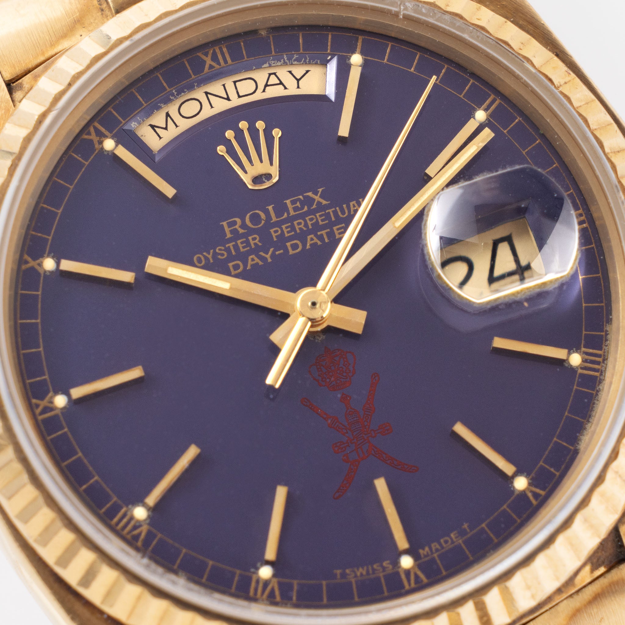 Rolex Day-Date 18038 Purple  Khanjar dial from original owner’s family with Provenance