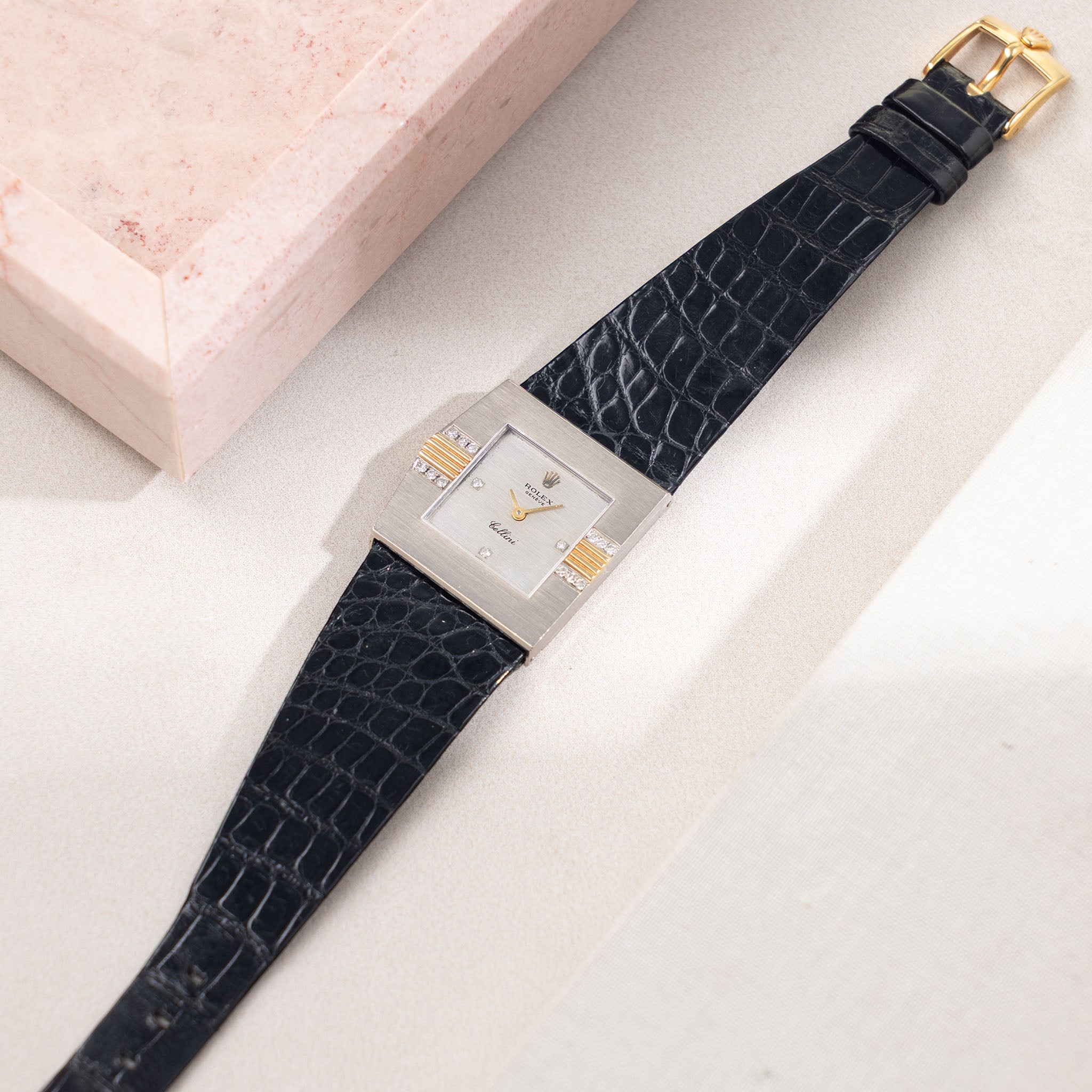Rolex Cellini King Midas ref. 4143 Asymmetric in 18k White Gold 