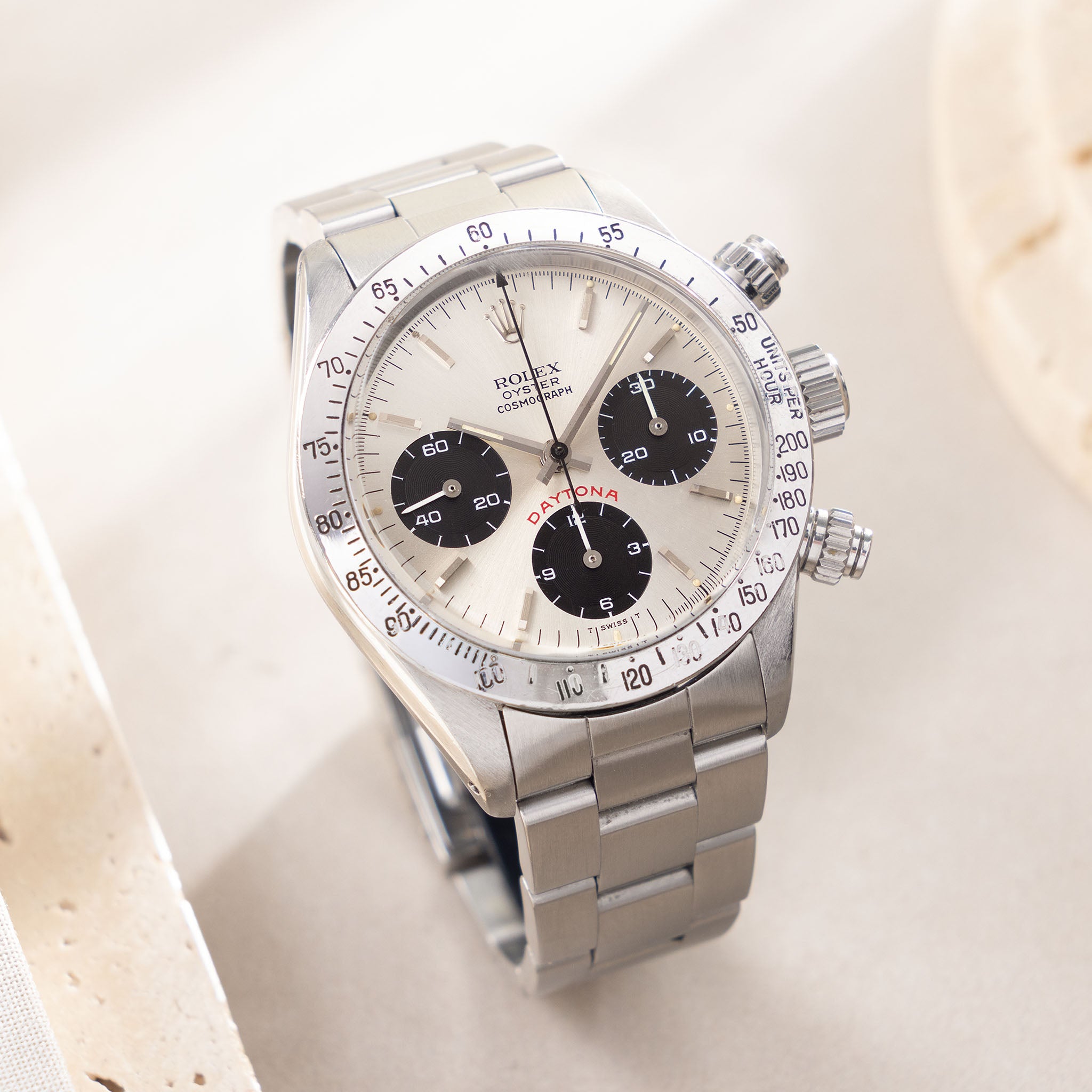 Rolex Cosmograph Daytona ref. 6265 Big Red Panda Silver Dial 