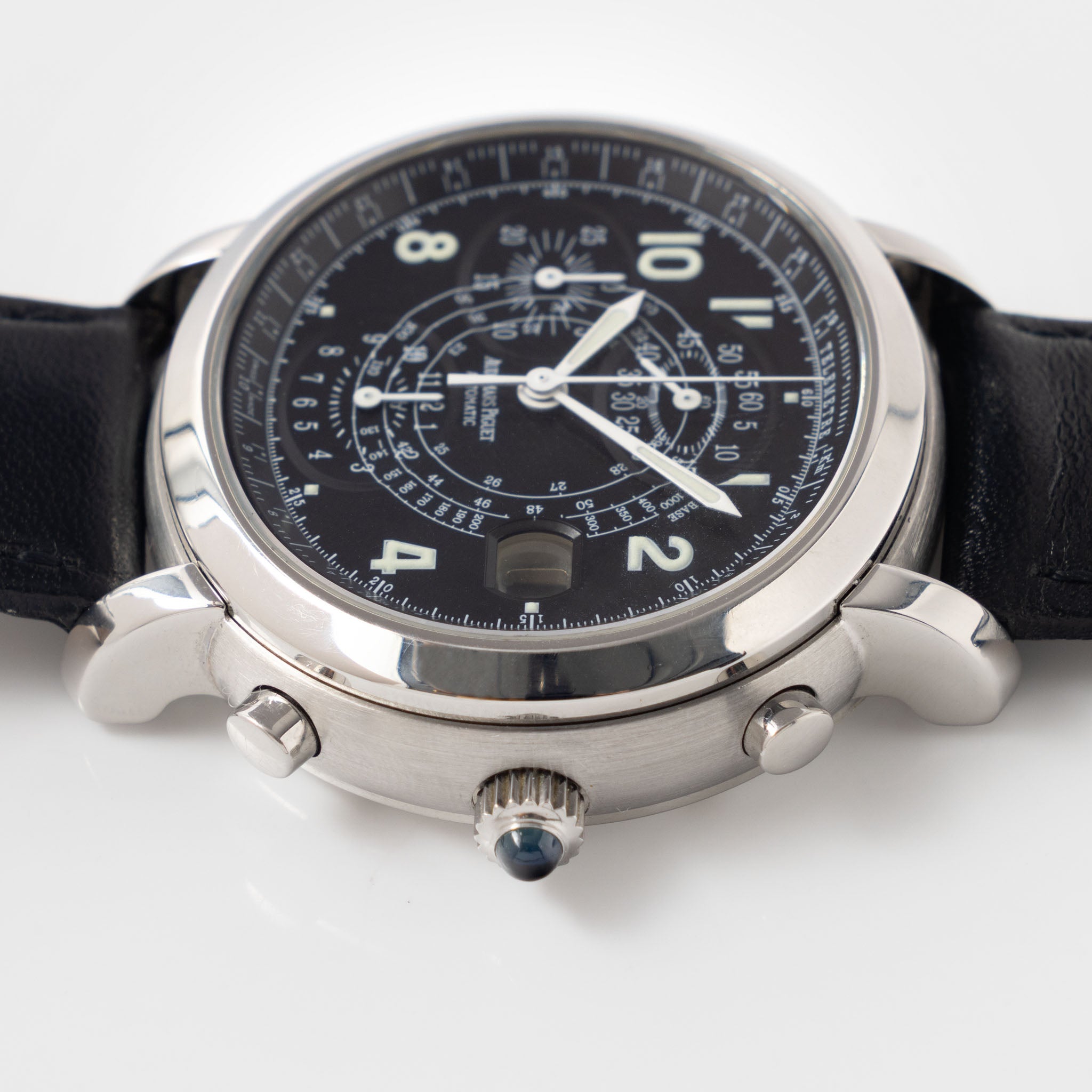Audemars Piguet Millenary chronograph black dial ref 25822st with original certificate of origine