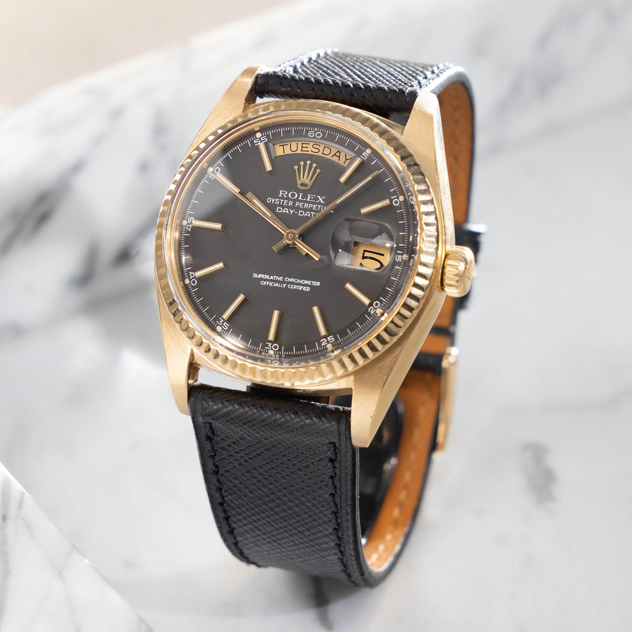 Rolex Day-date Grey dial in 18 k yellow gold ref 1803 