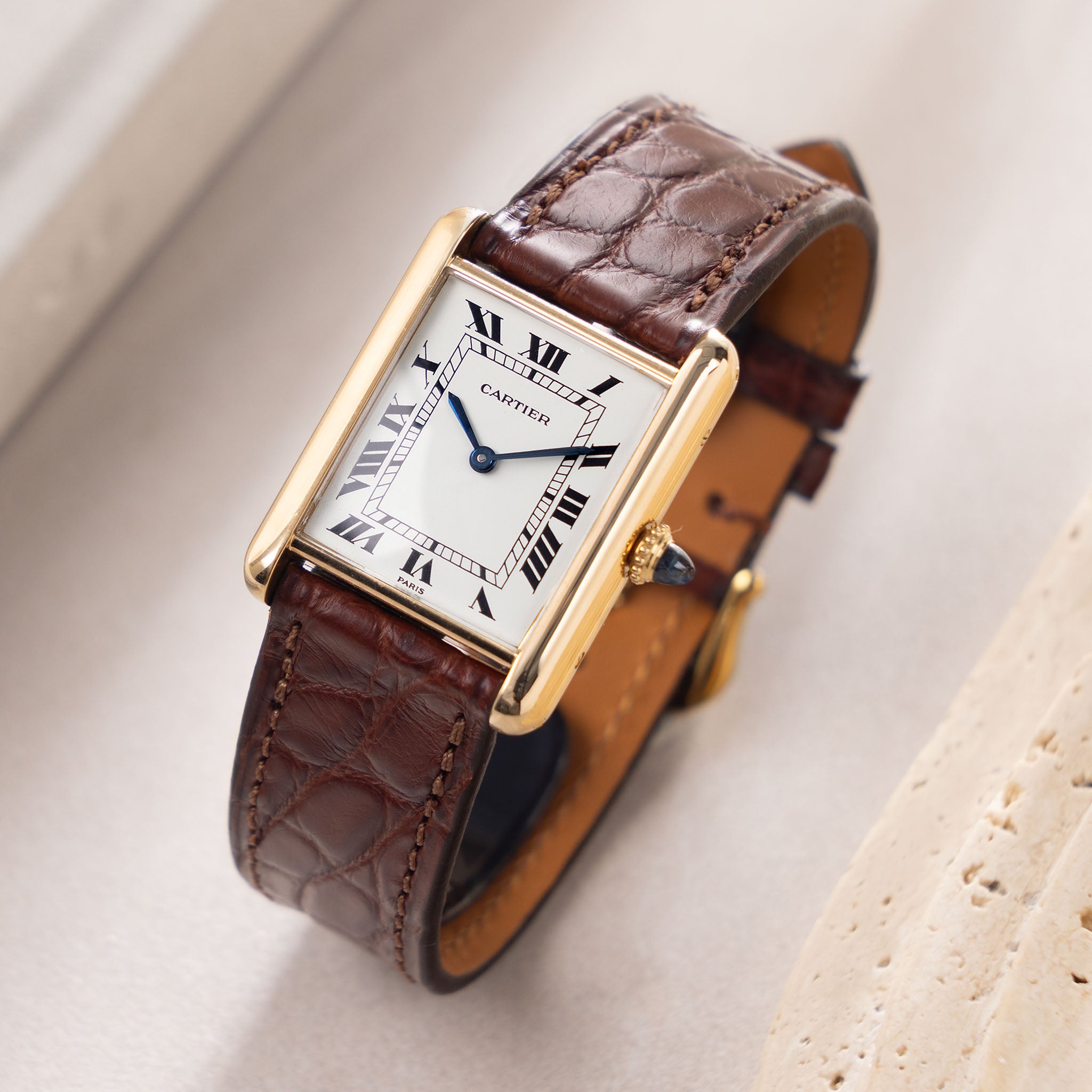 Cartier Tank Louis Paris Dial in 18k Yellow Gold Ref. 78086 