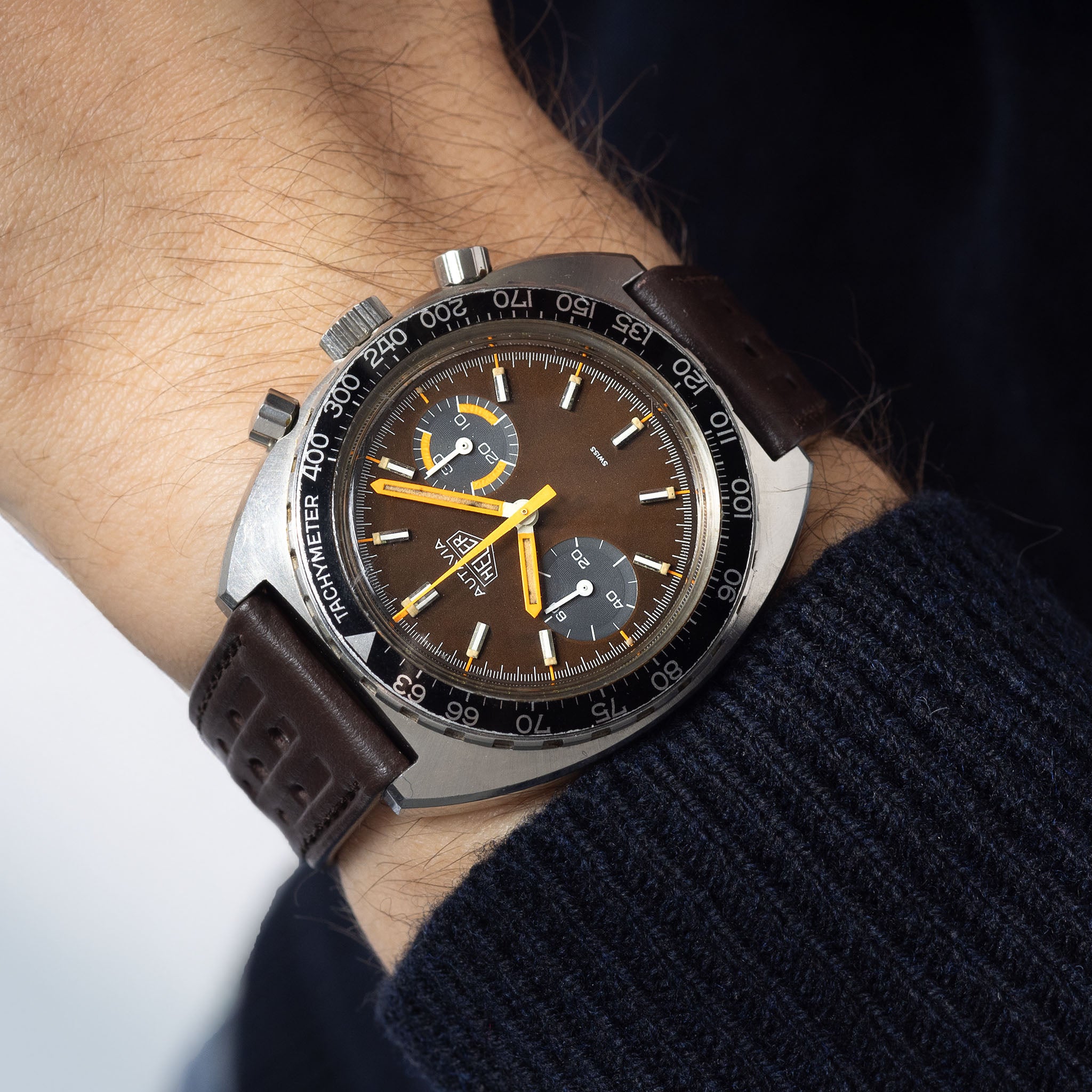 Heuer Autavia Chronograph Tropical Brown Dial ref. 73363
