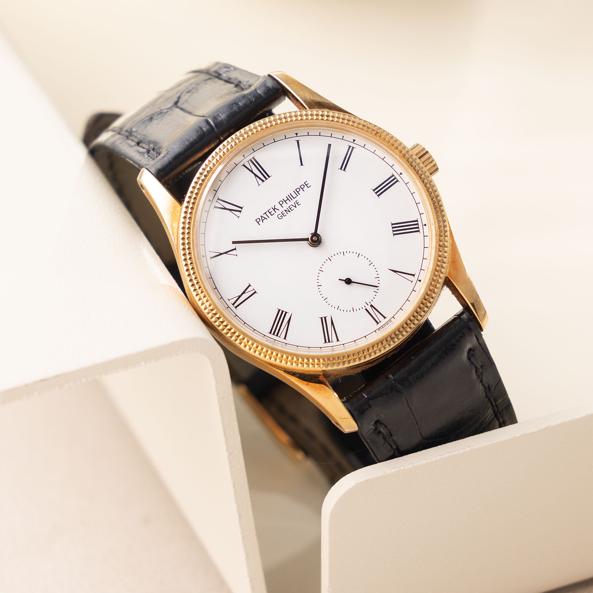 Patek Philippe Calatrava 3796D “Clous de Paris” Porcelain Dial with Hangtag & Extract from the Archives 