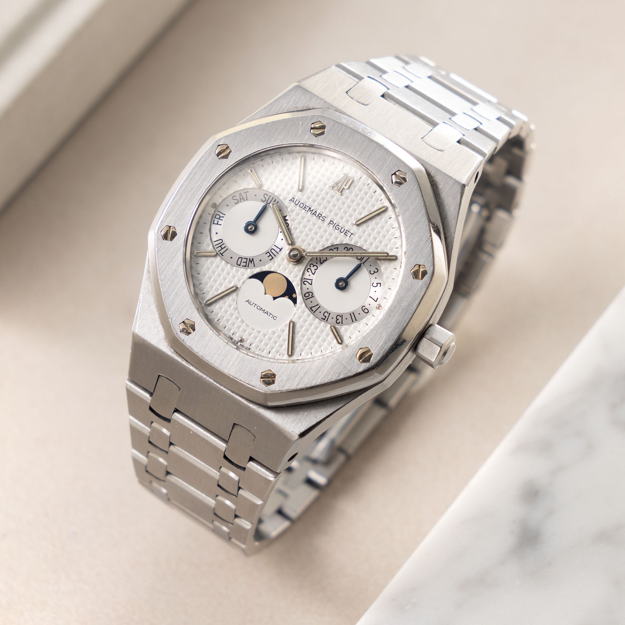 Audemars Piguet Royal Oak Day-Date Moonphase ref 25594ST Mk1 Dial 