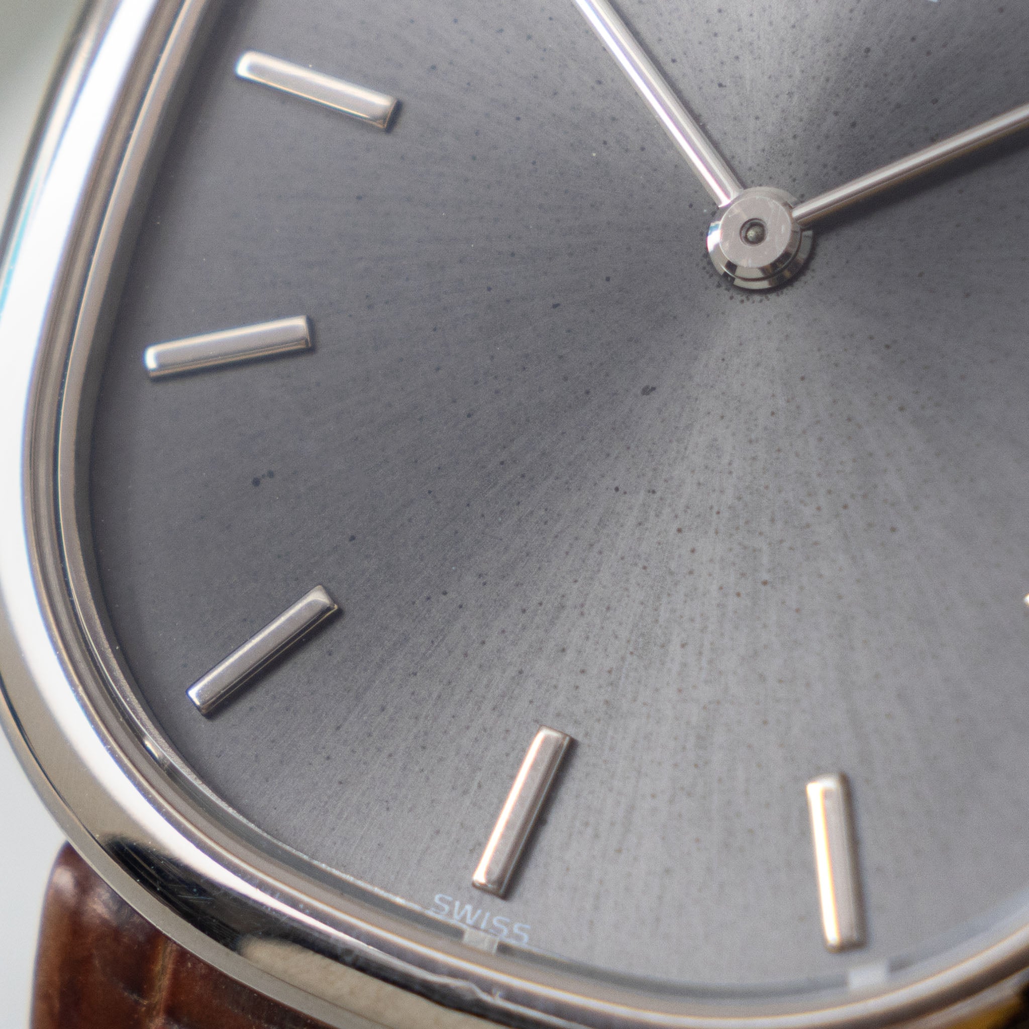 Patek Philippe Ellipse 3738G Grey Soleil Dial Jumbo Automatic in 18k White Gold 