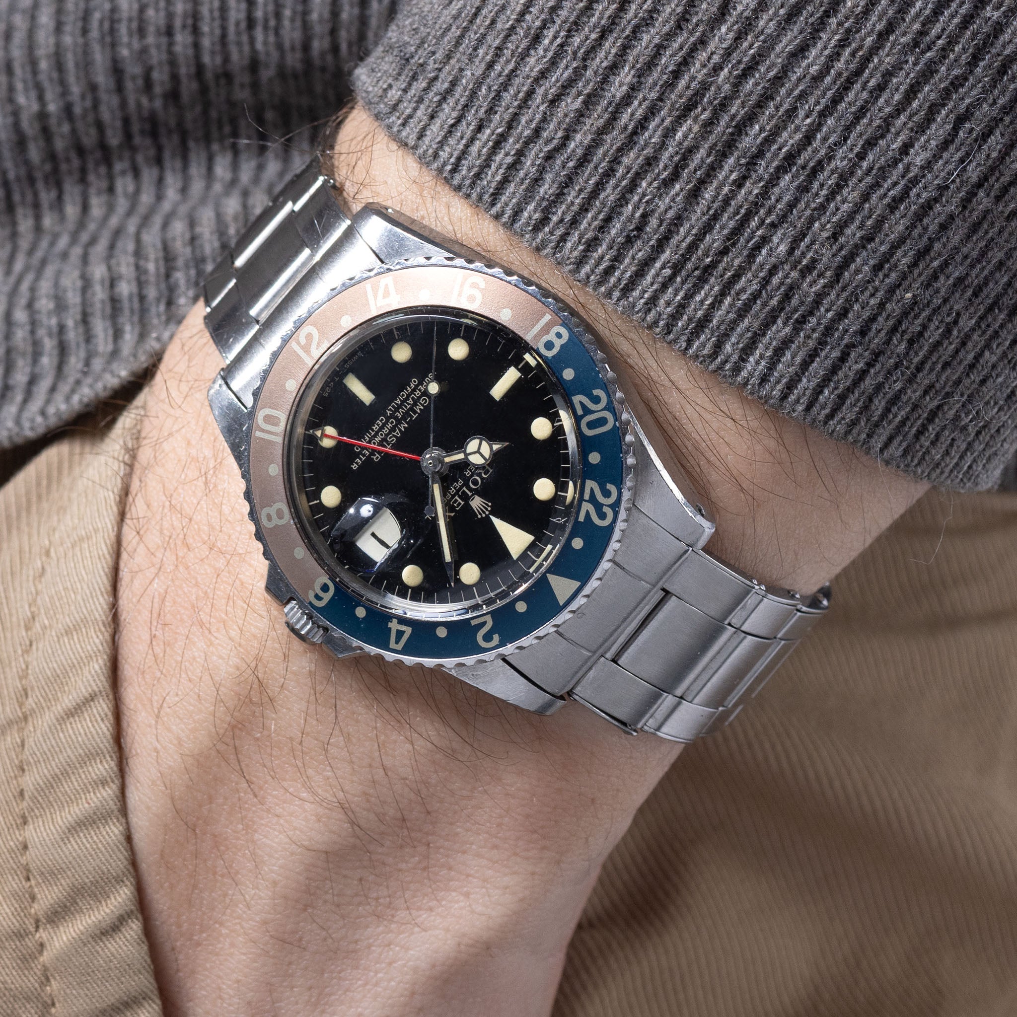 Rolex GMT-Master 1675 Mirror Gilt Dial 