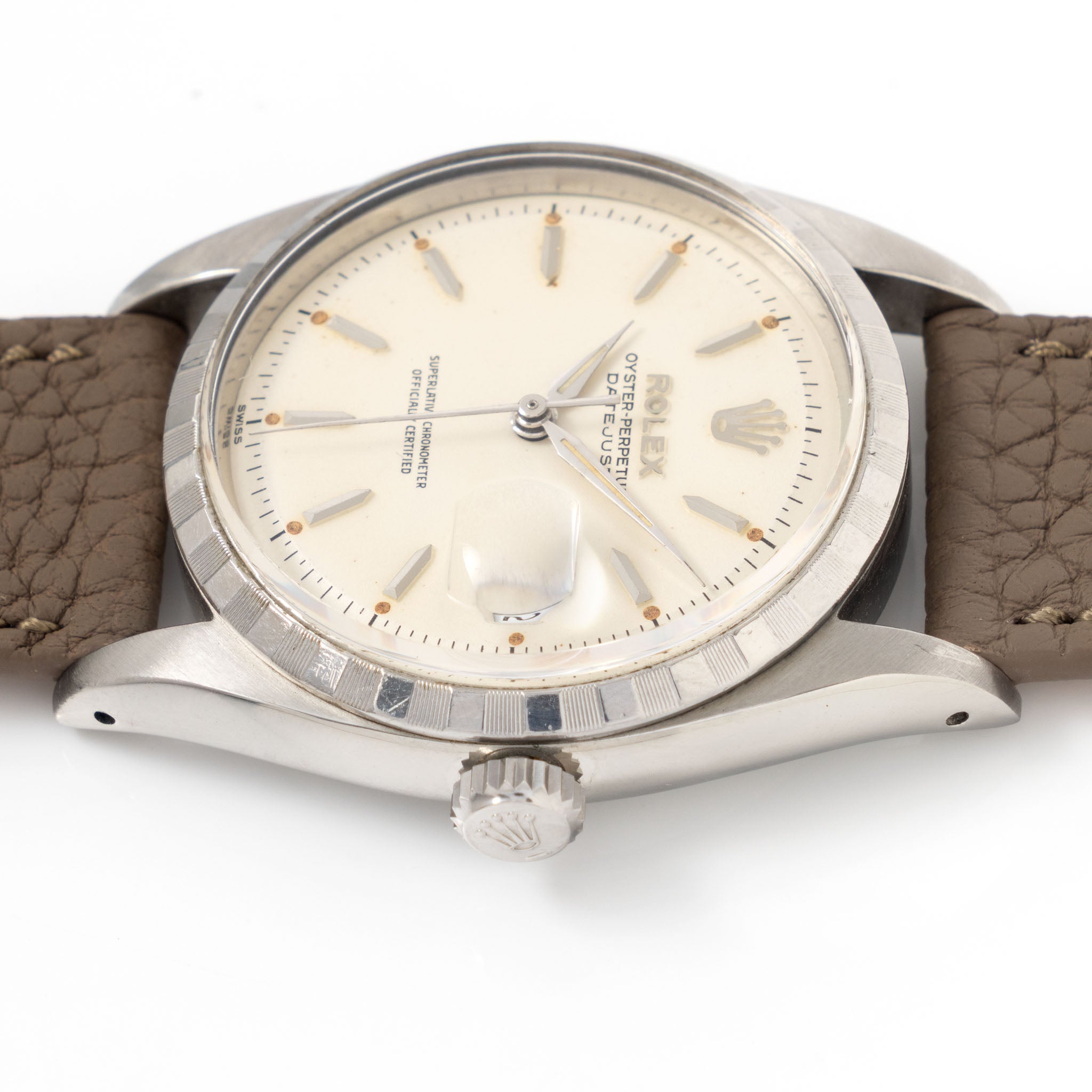Rolex Datejust Swiss only Cream Dial ref 6605 