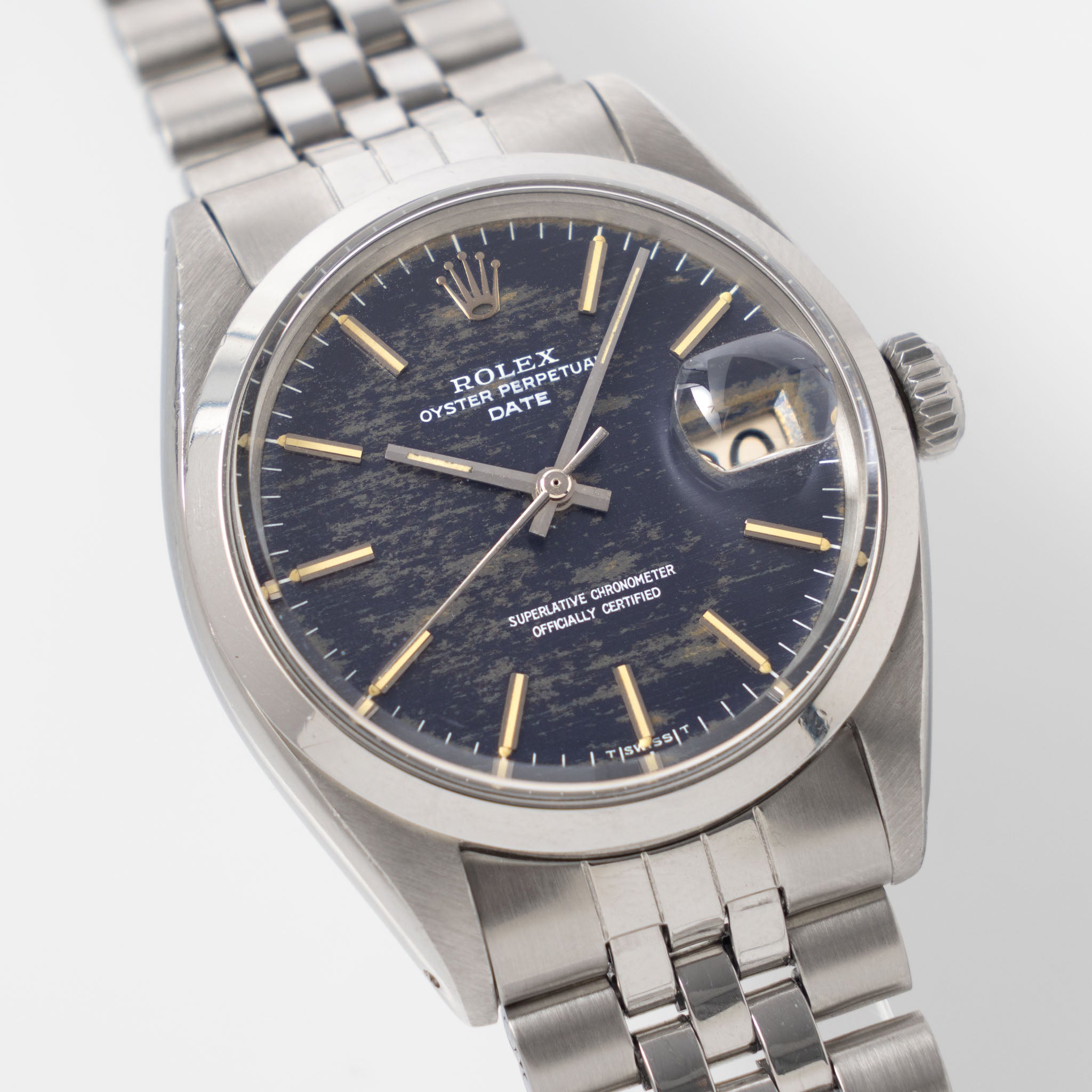 Rolex Oyster Perpetual Date Blue Camo Dial ref 1500 
