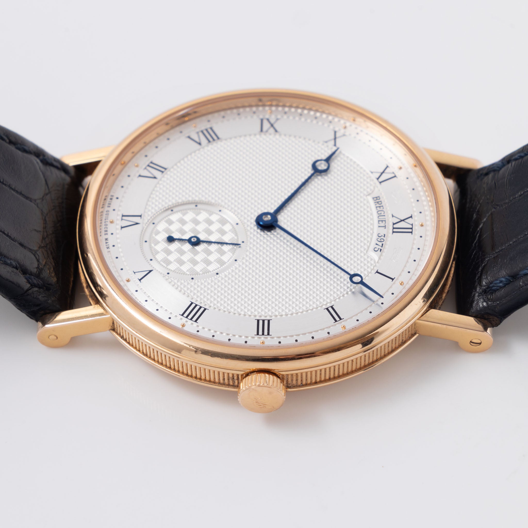 Breguet Classique 7147 Silver Guilloché Dial in 18k Rose Gold 