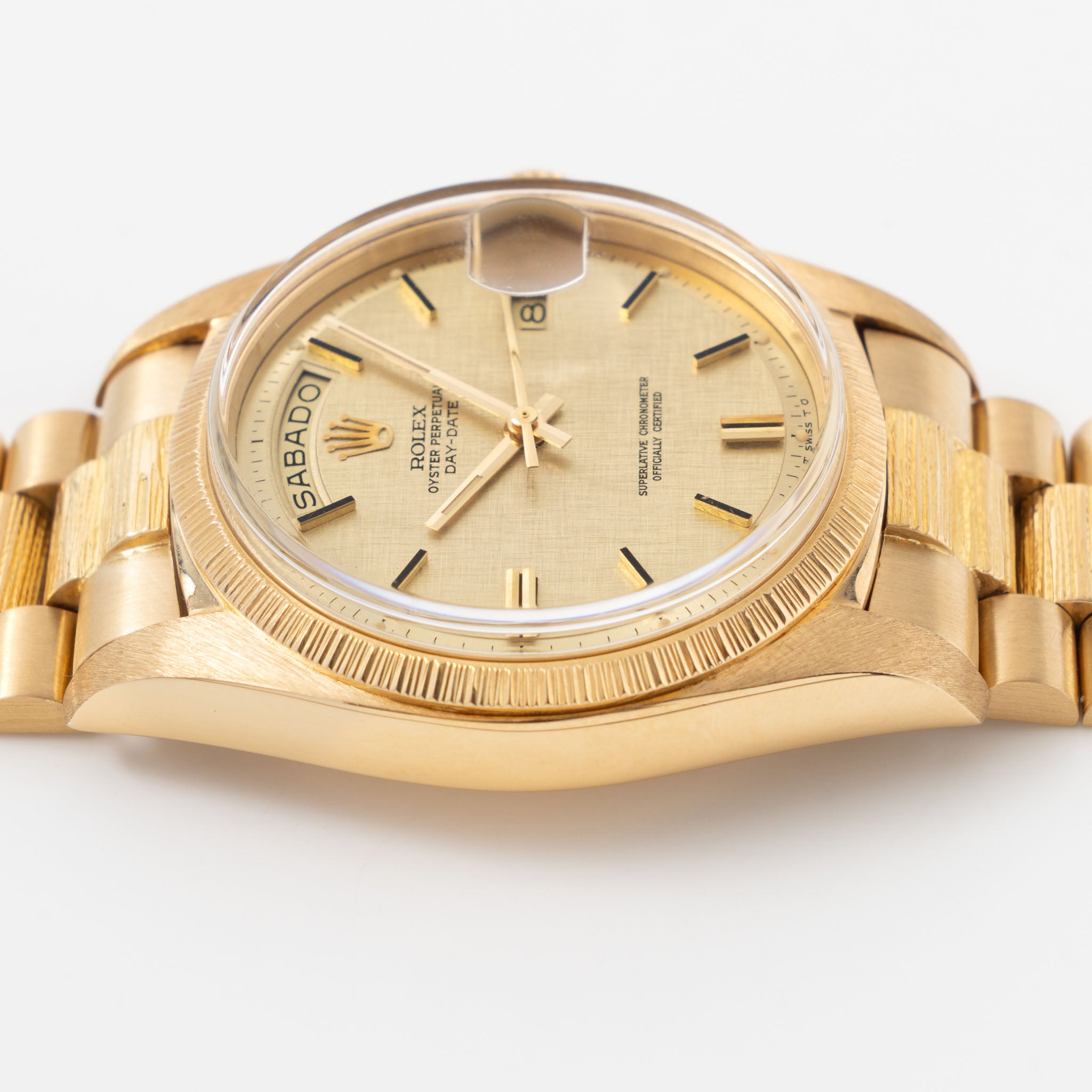 Rolex Day-date Linen sigma  dial Bark finish ref 1807