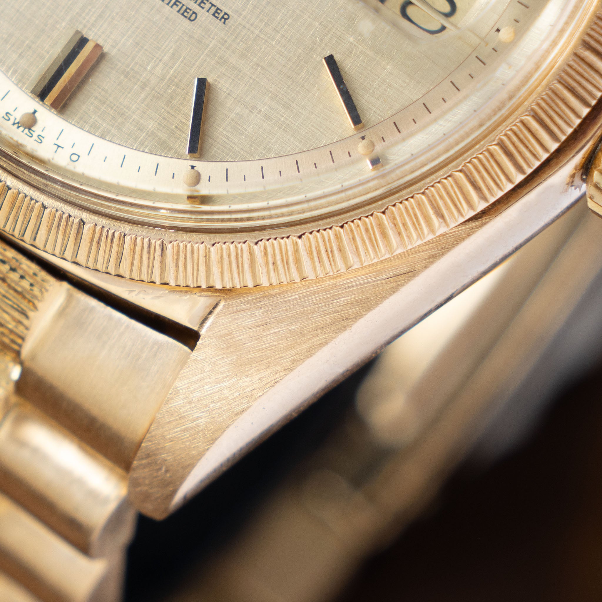Rolex Day-date Linen sigma  dial Bark finish ref 1807