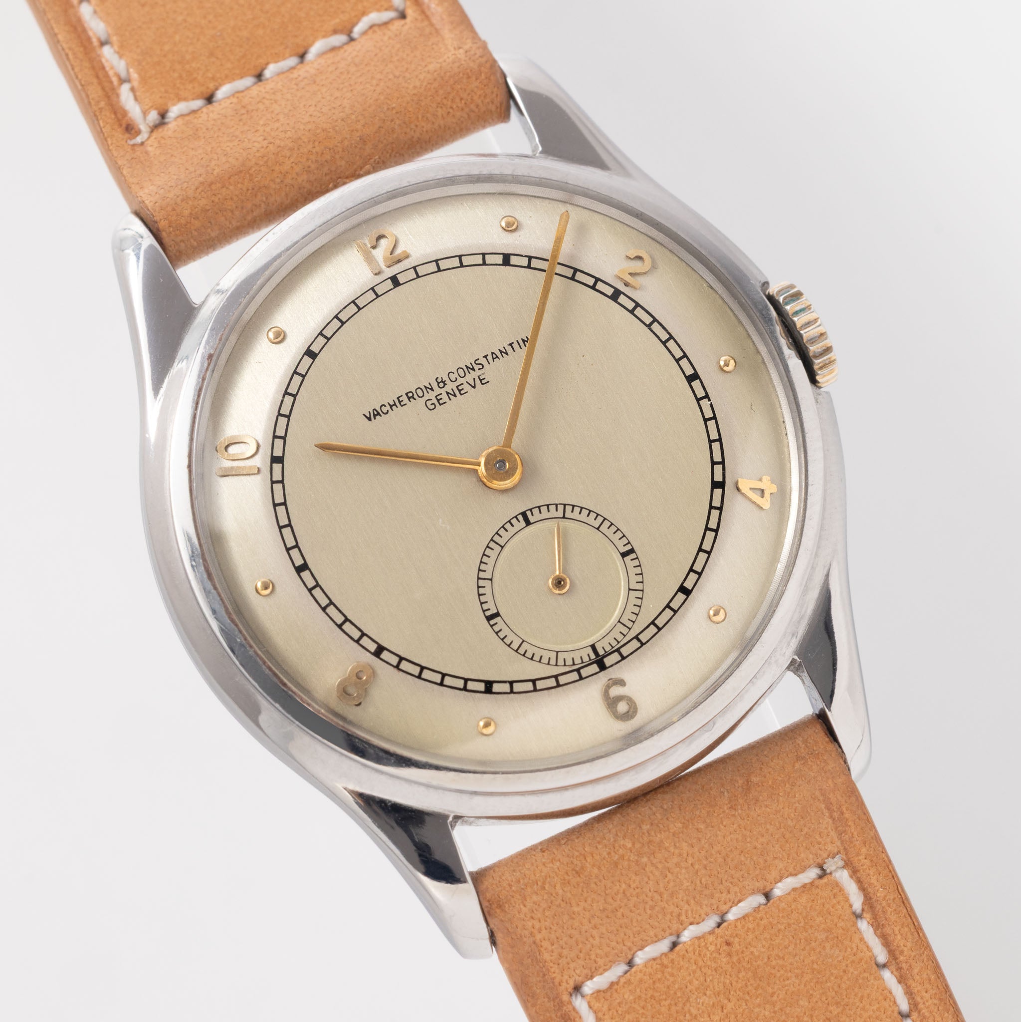 Vacheron Constantin Calatrava Style Dresswatch Two-Tone Dial in Screw Down Steel Case