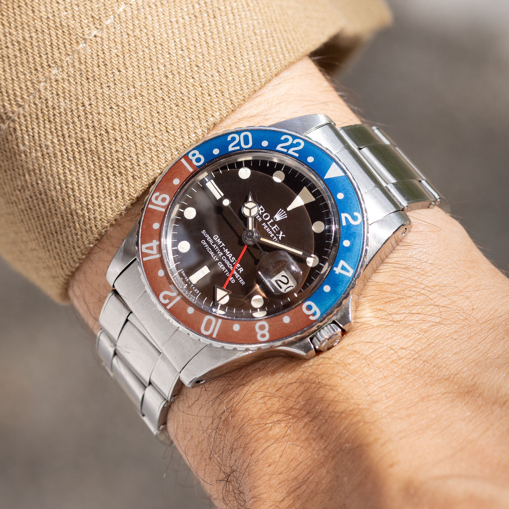 Rolex GMT-Master 1675 MK1 Long-E unique Tropical Dial