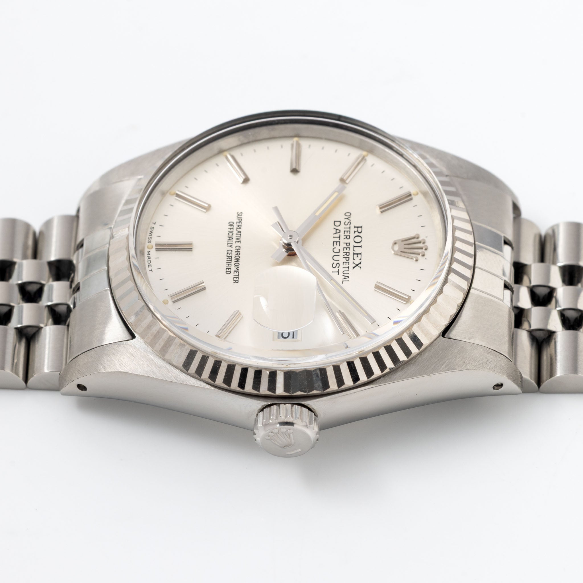 Rolex Datejust 16014 Silver Soleil Dial