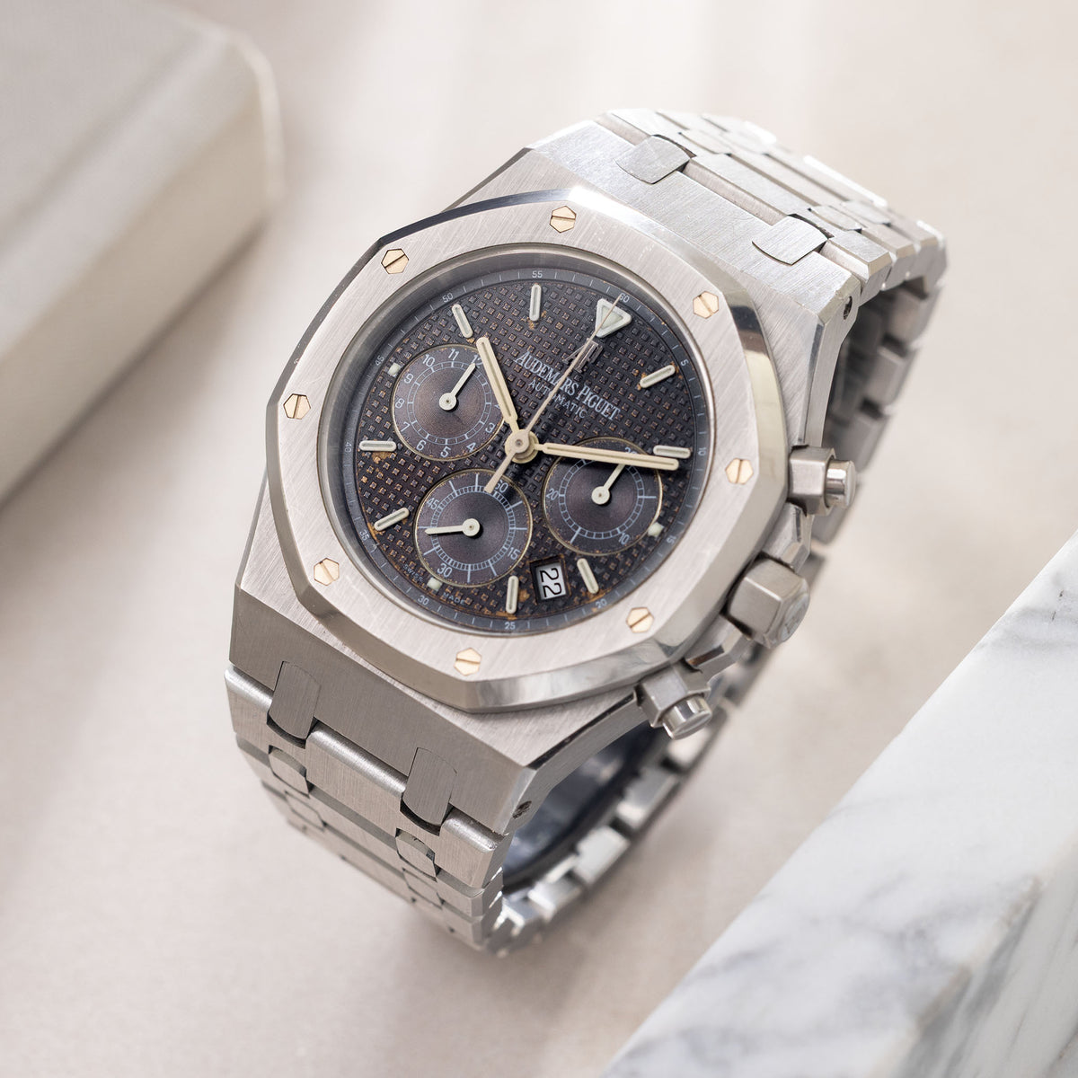 Audemars Piguet Royal Oak Chronograph 25860ST - Tropical Petite Tapisserie Dial