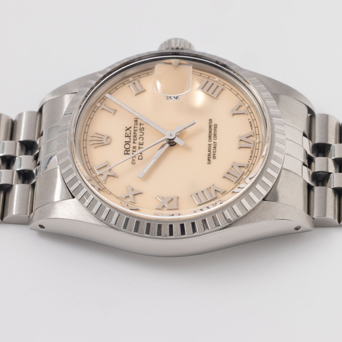 Rolex Datejust Cream dial With Applied  Roman numerals box and paper set ref 16030