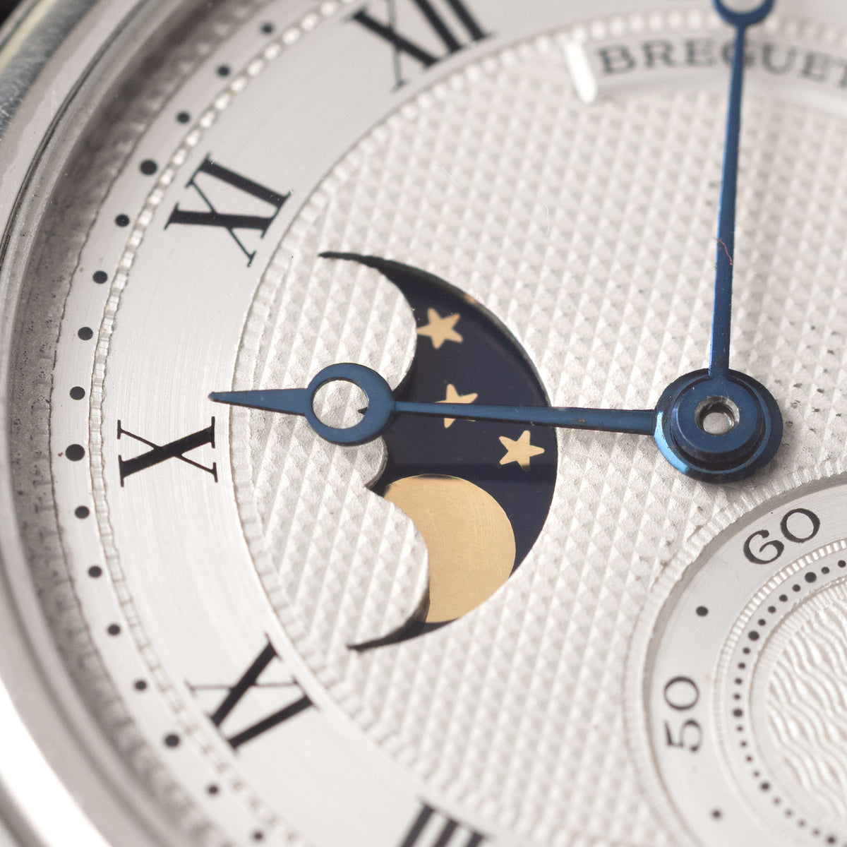 Breguet Classique Moonphase Ref. 3280BB Guilloché Dial in 18k white gold