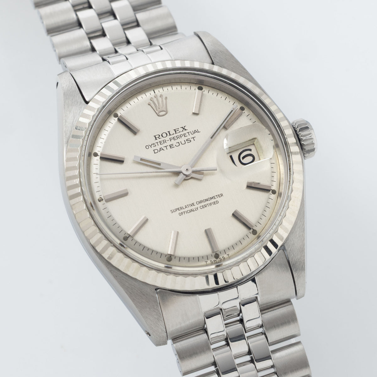Rolex Datejust 1601 Vertical Brush Silver Dial
