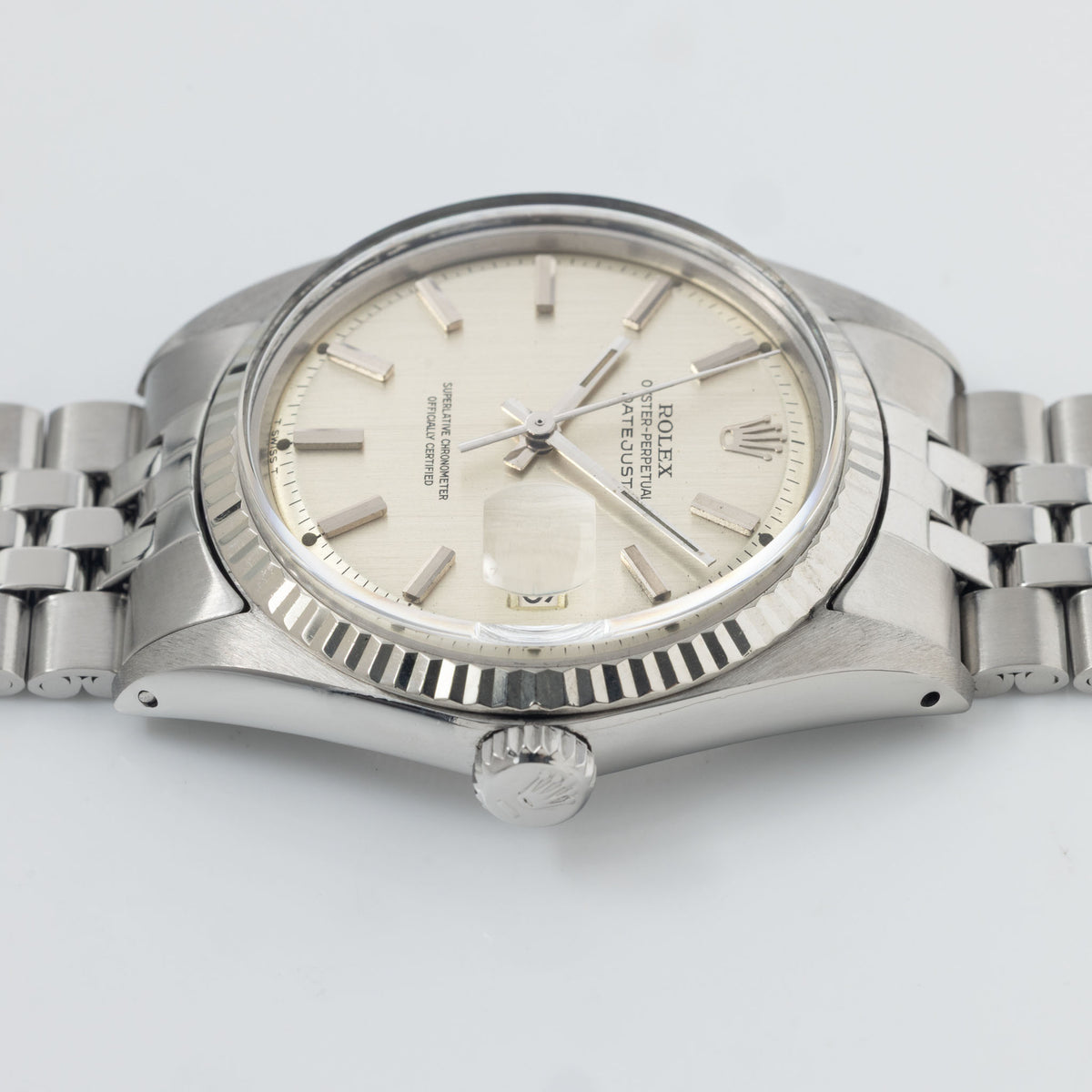 Rolex Datejust 1601 Vertical Brush Silver Dial