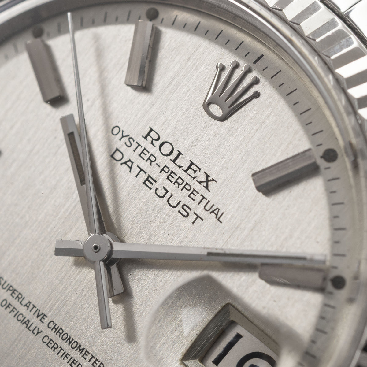 Rolex Datejust 1601 Vertical Brush Silver Dial
