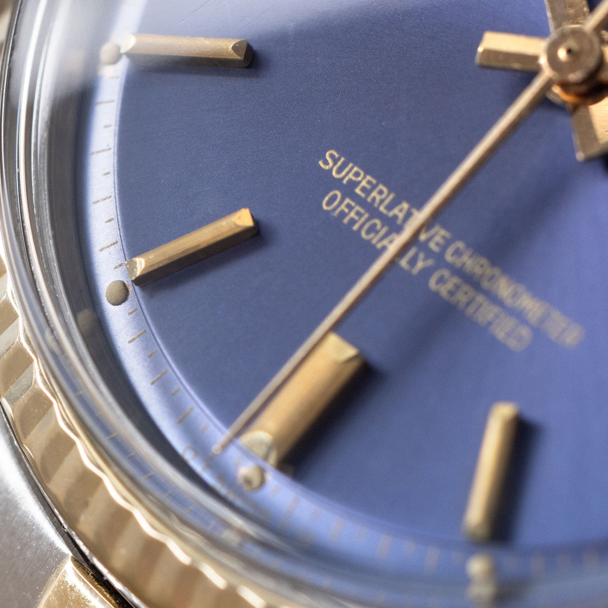 Rolex Datejust 1601/3 Blue Sigma Dial in Steel and Yellow Gold