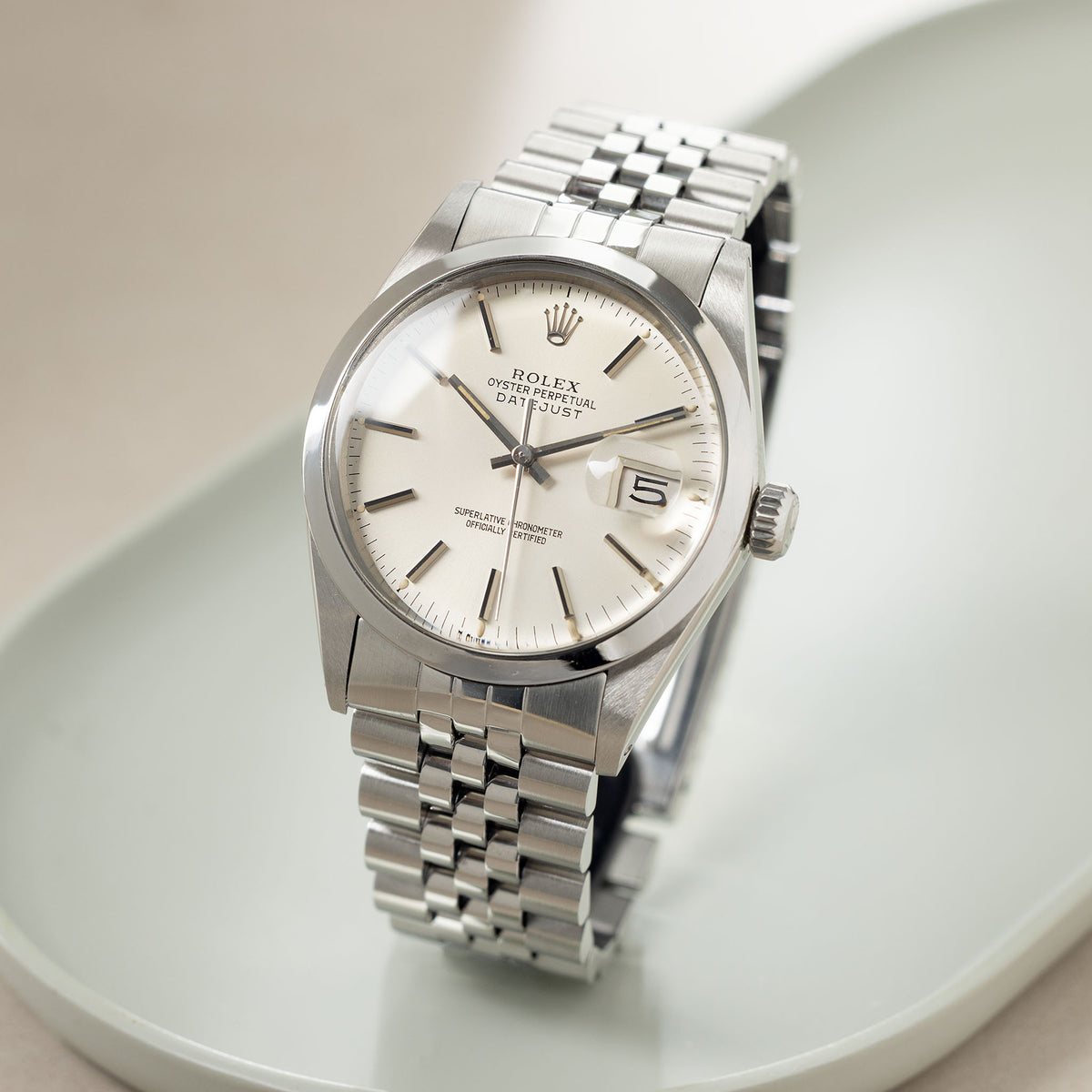 Rolex Datejust 16000 Creamy Silver Soleil Dial