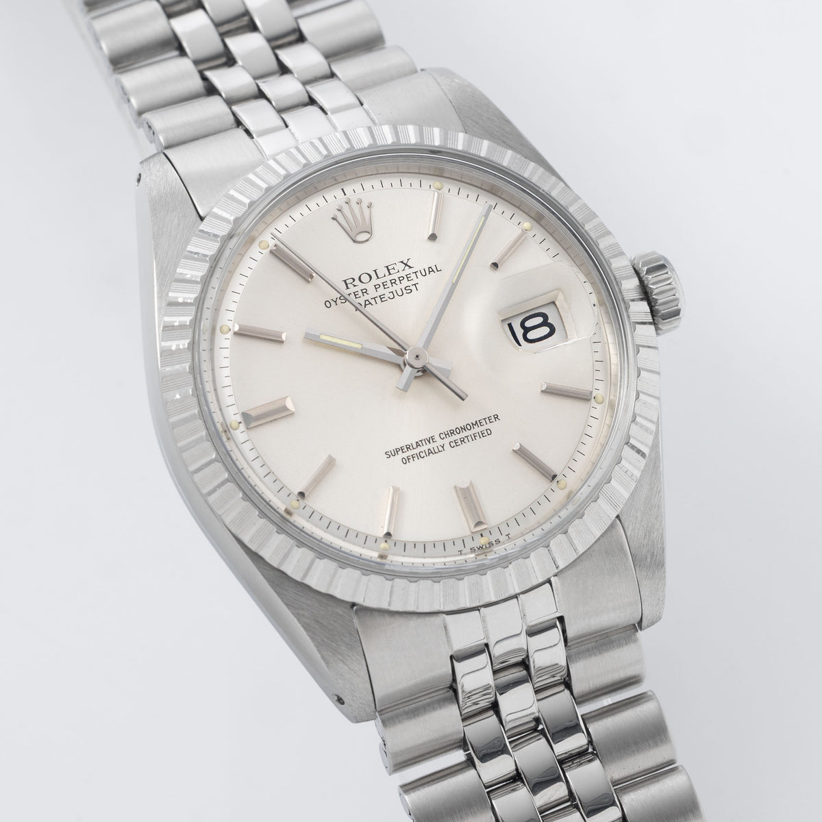 Rolex Datejust Ref. 1603 - Silver Soleil Dial, Box & Original Papers