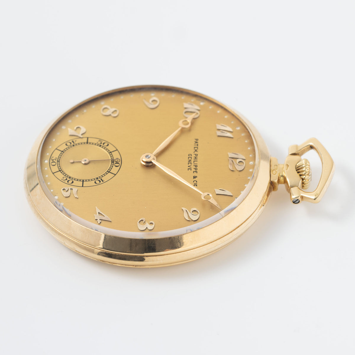 Patek Philippe Pocket Watch with Doré Breguet numerals Dial in 18k Yellow Gold