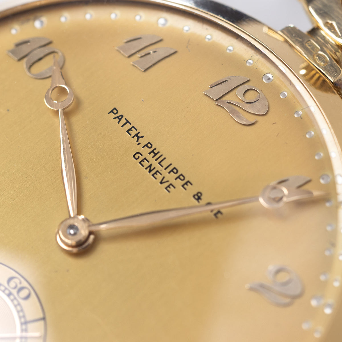 Patek Philippe Pocket Watch with Doré Breguet numerals Dial in 18k Yellow Gold
