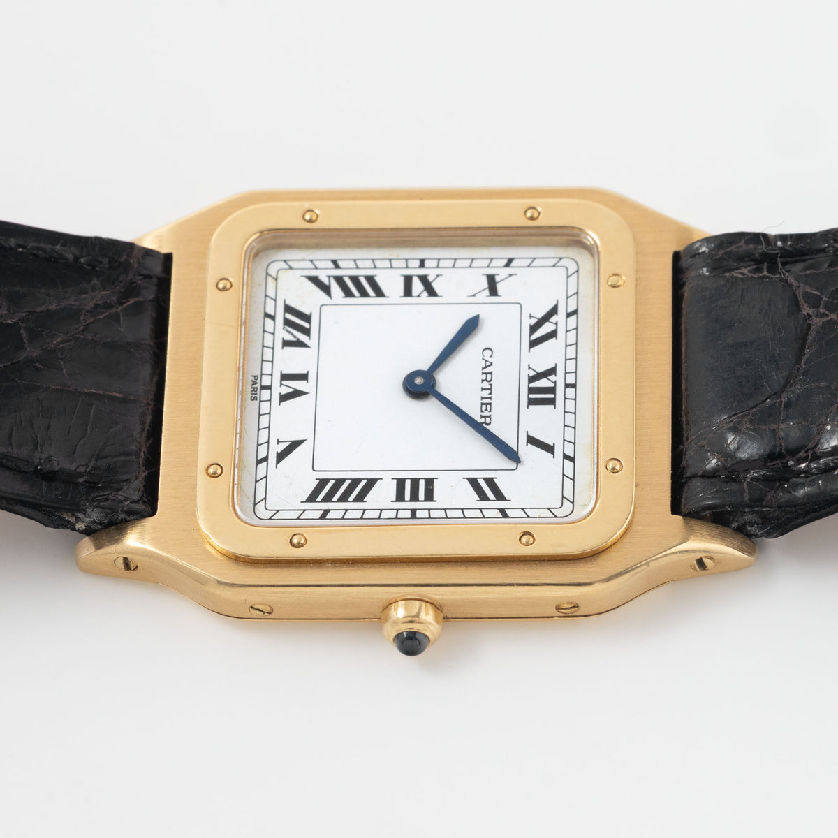 Cartier Santos Dumont Ultra-Thin in 18kt Yellow Gold ref. 96054 Paris Dial