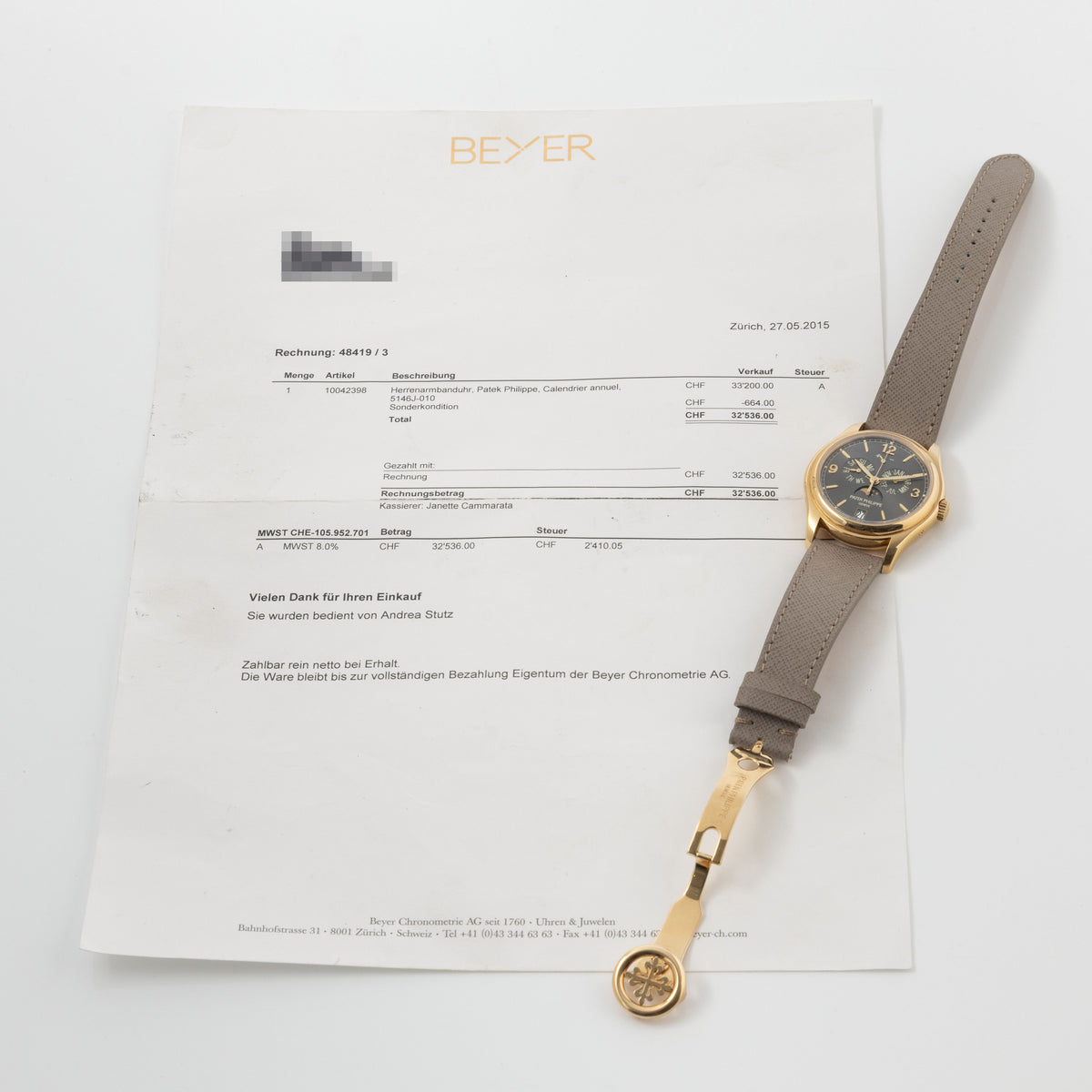 Patek Philippe Annual Calendar 5146J 010  Slate Grey Dial in 18k Yellow Gold