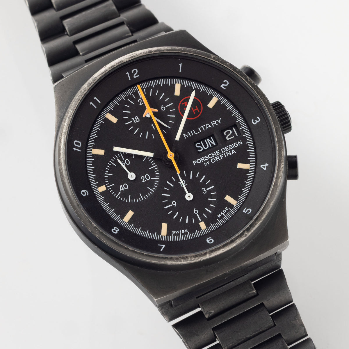 Porsche Design by Orfina Chrono 1 Military 3H Dial Black PVD-Case ref. 7177